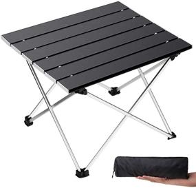 img 4 attached to 🏕️ Portable Aluminum Camping Table with Folding Beach Design - Perfect for Outdoor Activities, Picnics, BBQs, Cooking, Festivals, Beach Trips, and Home Use