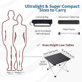 img 2 attached to 🏕️ Portable Aluminum Camping Table with Folding Beach Design - Perfect for Outdoor Activities, Picnics, BBQs, Cooking, Festivals, Beach Trips, and Home Use