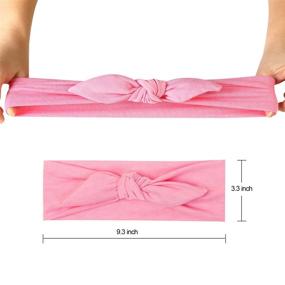 img 1 attached to Fashionable 12pcs Cotton Stretchy Headbands with Bows for Women's Sports and Style