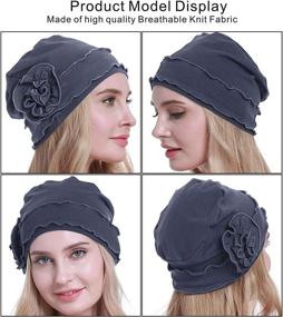 img 3 attached to osvyo Chemo Headwear Turban Cap for Women: Stylish Cancer Beanie in Sealed Packaging for Hair Loss