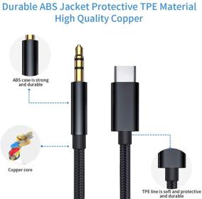 img 2 attached to 🎧 High-Quality USB C to 3.5mm Aux Cable: Ancable 3.3ft Male to Male Stereo Audio Cord for Samsung Galaxy, Google Pixel, OnePlus, iPad, and More