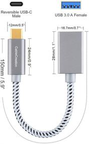 img 3 attached to Адаптер USB3.1 USB Female to USB C CableCreation OTG 0.5 FT: 5Gbps Data, MacBook Pro, XPS, Galaxy, Space Gray