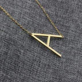 img 2 attached to 🎁 Подвеска с крупной буквой Yiyang Initial Necklace - Персонализированный подарок на день рождения для женщин, сестры, жены, дочери, подруги