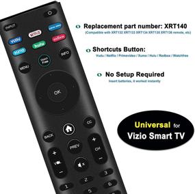 img 3 attached to 📺 XRT140 Universal Remote for Vizio Smart TV - WatchFree, 6 Shortcut Buttons, Compatible with XRT136, D/M/P/V-Series LED TVs