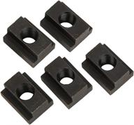 🔩 5-piece set of m12 t-slot nuts with black oxide finish - enhanced hammer head fastener nuts for securing in t-slots of machine tool tables logo