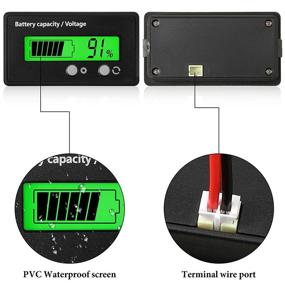 img 1 attached to 🔋 2 штуки DC батарейный датчик с сигнализацией и ключом переключения - индикатор напряжения для аккумуляторов на основе кислот и литиево-ионных аккумуляторов