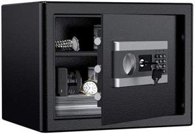 img 4 attached to ETE ETMATE Fireproof Safe, 1.2 Cubic Feet Security Box Digital Combination Lock Safe with Keypad LED Indicator – Black | Ideal for Cash, Money, Jewelry, Guns, Cabinet Storage