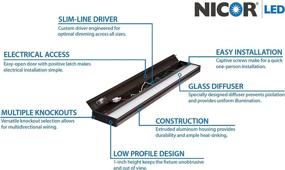 img 1 attached to NICOR Lighting 12 Inch Dimmable NUC 4 12 DM W BK