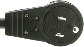 img 2 attached to Black 6 Outlet Surge Protector Power Strip with Rotating Flat Plug, 15A 120V, 4ft Cord