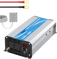 1200w pure sine wave power inverter 12v dc to 110v 120v w/ remote control, dual ac outlets & usb port - ideal for rvs, cars, solar systems, emergencies logo