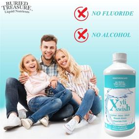 img 2 attached to 🌿 Xyli Swish - All Natural Nano Silver, Xylitol & Aloe Mouthwash - Fight Bad Breath & Dry Mouth - Alcohol and Fluoride Free - Peppermint Flavor - 16oz
