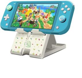 img 4 attached to FXICAI Animal Crossing Adjustable Playstand for Nintendo Switch/Switch Lite - Portable, Compact, Non-Slip Bracket with Angle Adjustability