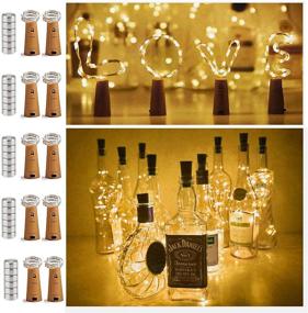 img 4 attached to 🍷 10 Pack 20 LED Wine Bottle Cork Lights: Warm White Fairy String Lights for DIY Décor, Festivals, Weddings, Parties, Indoor & Outdoor Decoration