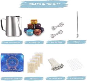 img 2 attached to 🕯️ DIY Candle Making Kit with Heat-Proof Container | Includes 8 Candle Jars, Clips, Spoon, Stickers, Wicks, and Beeswax | Ideal for Kids and Adults