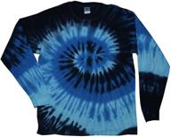 cotton tie dye long sleeve t-shirts for kids - multicolor youth sizes logo