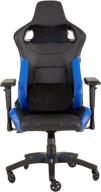 corsair ww t1 gaming chair with racing-inspired design in black/blue логотип