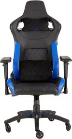 img 4 attached to CORSAIR WW T1 Gaming Chair with Racing-Inspired Design in Black/Blue