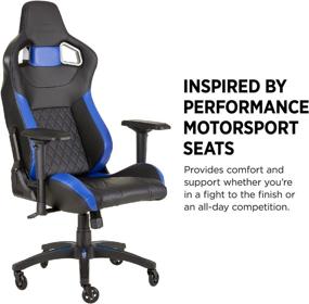 img 3 attached to CORSAIR WW T1 Gaming Chair with Racing-Inspired Design in Black/Blue