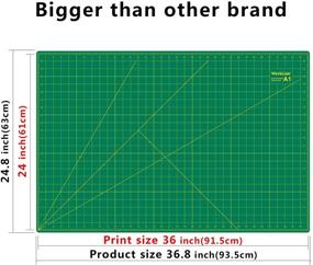 img 3 attached to 🔪 WORKLION 24x36 Large Self Healing PVC Cutting Mat - Double Sided, Gridded Rotary Cutting Board for Crafts, Quilting, Sewing, Scrapbooking - Ideal for Art Projects