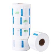 💈 professional haircutting essential: barber neck strips - 5 rolls, 500 strips for precise hair edge paper at salon (2 inch wide) logo