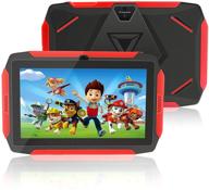 android 8.1 kids tablet for learning - 7 inch 1024x600 hd ips screen, 1gb ram+16gb rom, wifi, bluetooth, dual camera, parental control, 1.8ghz quad-core processor - black logo