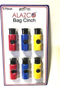 img 3 attached to 🔐 ALAZCO Bag Clips - 6pc Premium Quality Value Set for Food Fruit Bread Bags - Non-Slip Grip, Easy Squeeze & Lock