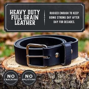 img 3 attached to Journeyman Black Leather Accessory with Silver Buckle for Men - Enhanced SEO