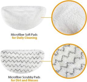 img 2 attached to Premium 6 PCS Bissell Powerfresh Steam Mop Replacement Pads: Compatible with 1940 1440 🧽 1544 Series - Get Superior Cleaning Results with 19402 19404 19408 1949a 1940f 1940q 1940t 1940w