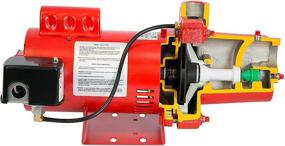 img 1 attached to 💧 Red Lion RJS-100-PREM 602208 Premium Cast Iron Shallow Well Jet Pump, Ideal for wells up to 25ft depth, Dimensions: 9.1 x 17.8 x 9.1 inches