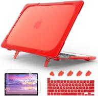 🔴 red protective case for macbook pro 16 inch a2141 [2019 release], dual layer strong case with rubberized tpu bumper for macbook pro 16'' with touch bar and touch id логотип