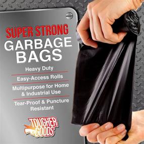 img 1 attached to 🗑️ Industrial Grade 55 Gallon Heavy Duty Black Trash Bags - 1.2 Mil Thick, 35"Wx55"H - Ideal for Construction, Yard Work, Commercial Use - Pack of 100