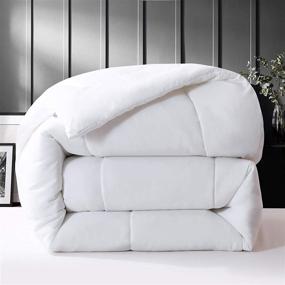 img 1 attached to 🛏️ Shatex White King Comforter: Ultra Soft All Season Bedding - King Size Down Comforter for Luxurious Sleep Experience