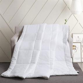 img 3 attached to 🛏️ Shatex White King Comforter: Ultra Soft All Season Bedding - King Size Down Comforter for Luxurious Sleep Experience