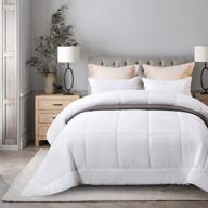 🛏️ shatex white king comforter: ultra soft all season bedding - king size down comforter for luxurious sleep experience logo