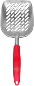 img 2 attached to 🐰 SunGrow Rabbit Metal Litter Scoop: 14” x 5.7” Aluminum Pet Poop Shovel with Wide and Deep Design, Red Rubber Handle - 1 Piece Pack