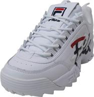 👟 fashion sneakers: fila disruptor script white navy men's shoes logo