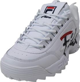 img 1 attached to 👟 Fashion Sneakers: Fila Disruptor Script White Navy Men's Shoes