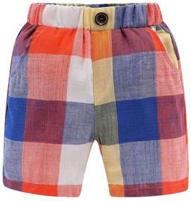 img 4 attached to Mud Kingdom Toddler Linen Shorts Boys' Clothing and Shorts