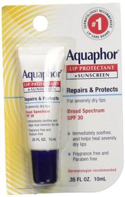 img 2 attached to 💋 Aquaphor Lip Protectant Plus Sunscreen SPF 30 0.35 Ounce (Pack of 3): Ultimate Lip Care with Sun Protection for Lasting Hydration
