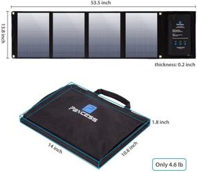 img 2 attached to PAXCESS 50W Solar Panel Charger for Suaoki Portable Generator / Goal Zero Yeti 100/150/400 Power Station Battery Pack / USB Devices, Foldable Design with 3 USB Ports