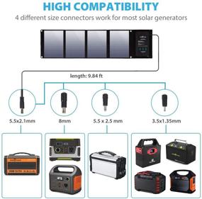 img 3 attached to PAXCESS 50W Solar Panel Charger for Suaoki Portable Generator / Goal Zero Yeti 100/150/400 Power Station Battery Pack / USB Devices, Foldable Design with 3 USB Ports