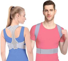 img 4 attached to Posture Corrector Men Women Shoulder Neck