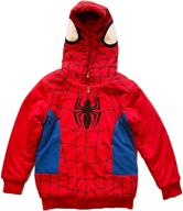 spider man little sherpa fleece hoodie logo