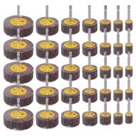 🔸 wenora 35-pack abrasive flap wheel sander set - 7 sizes, 80 grit 1/4" hex shank aluminum oxide flap wheels with cone shape for sanding logo