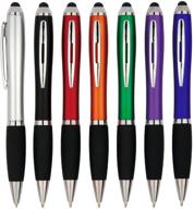 🖊️ nuvision 2 in 1 stylus ballpoint pen with comfort grip - universal touch screen phone & pad tablet kindle - classic design - smooth writing pen with sensitive stylus tip! available in 7 colors with black refill logo
