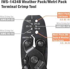 img 2 attached to 🔌 IWISS Weather Pack Crimper Tools for Delphi APTIV Packard Weather Pack Terminals and Metri-Pack Connectors, Ideal for Sealed Terminals