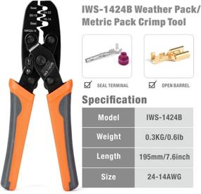 img 3 attached to 🔌 IWISS Weather Pack Crimper Tools for Delphi APTIV Packard Weather Pack Terminals and Metri-Pack Connectors, Ideal for Sealed Terminals