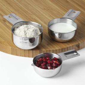 img 2 attached to 🥄 7 Piece Set of High-Quality Professional Grade 18:8 Stainless Steel Measuring Cups-Ideal for Dry and Liquid Ingredients