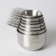 🥄 7 piece set of high-quality professional grade 18:8 stainless steel measuring cups-ideal for dry and liquid ingredients logo