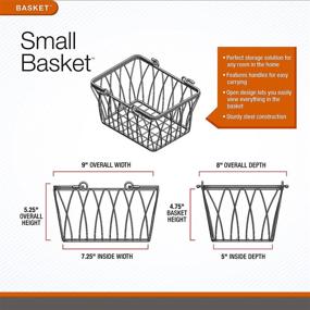 img 3 attached to 📦 Spectrum Diversified Twist Wire Storage Basket: Modern Farmhouse Décor for Kitchen Organization, Small Farmer’s Market-Style Storage Basket